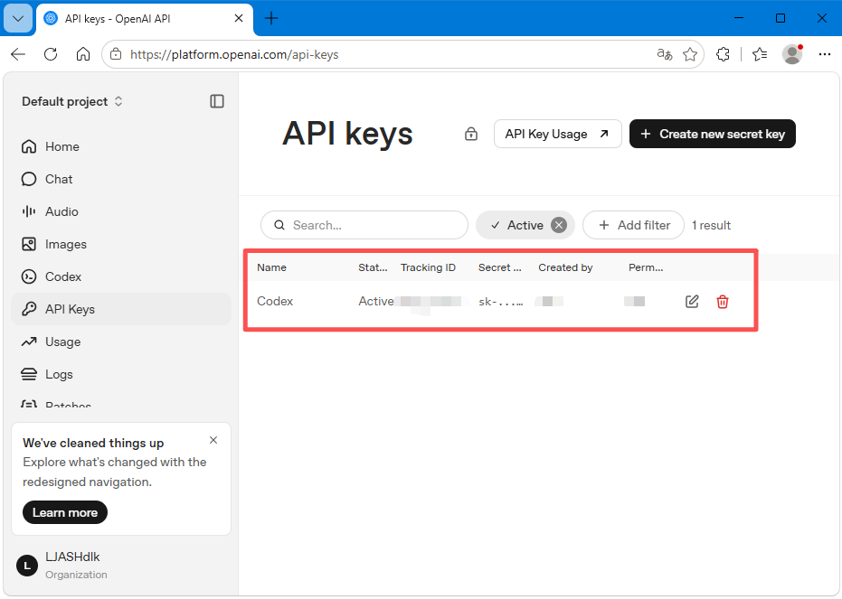 OpenAI API Key 列表