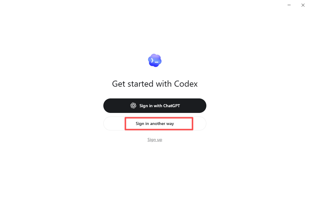 Codex 的其他登录方式入口